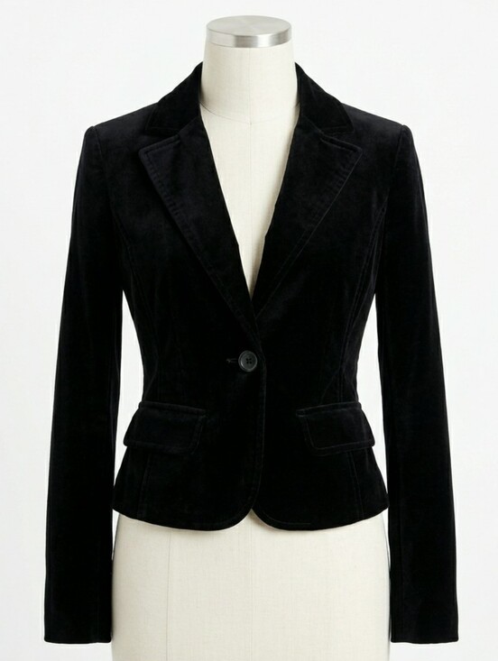 Tommy Hilfiger Jackets & Blazers - TOMMY JEANS Vintage 90s Black Velvet Hourglass Blazer Jacket • Size Small